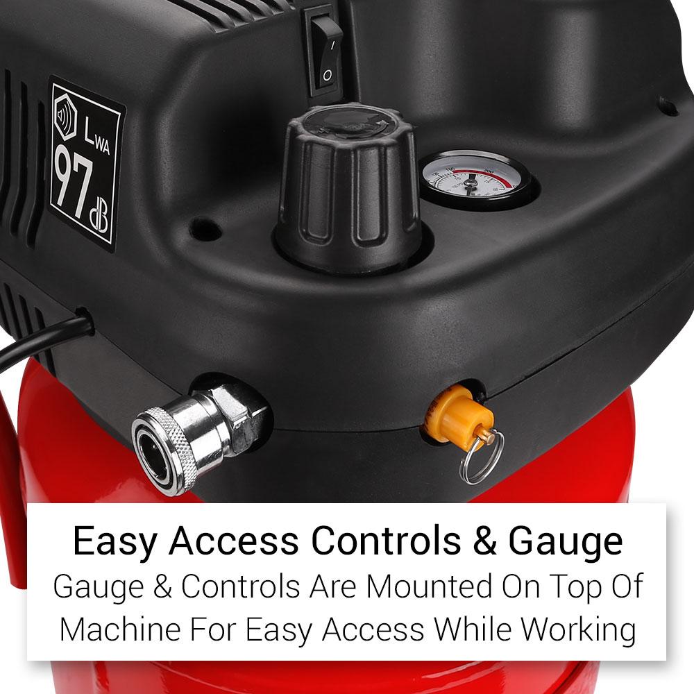 Fendi Air Compressor 50L 2HP FEN50 Oil Free Compact Portable Air Tank Upright