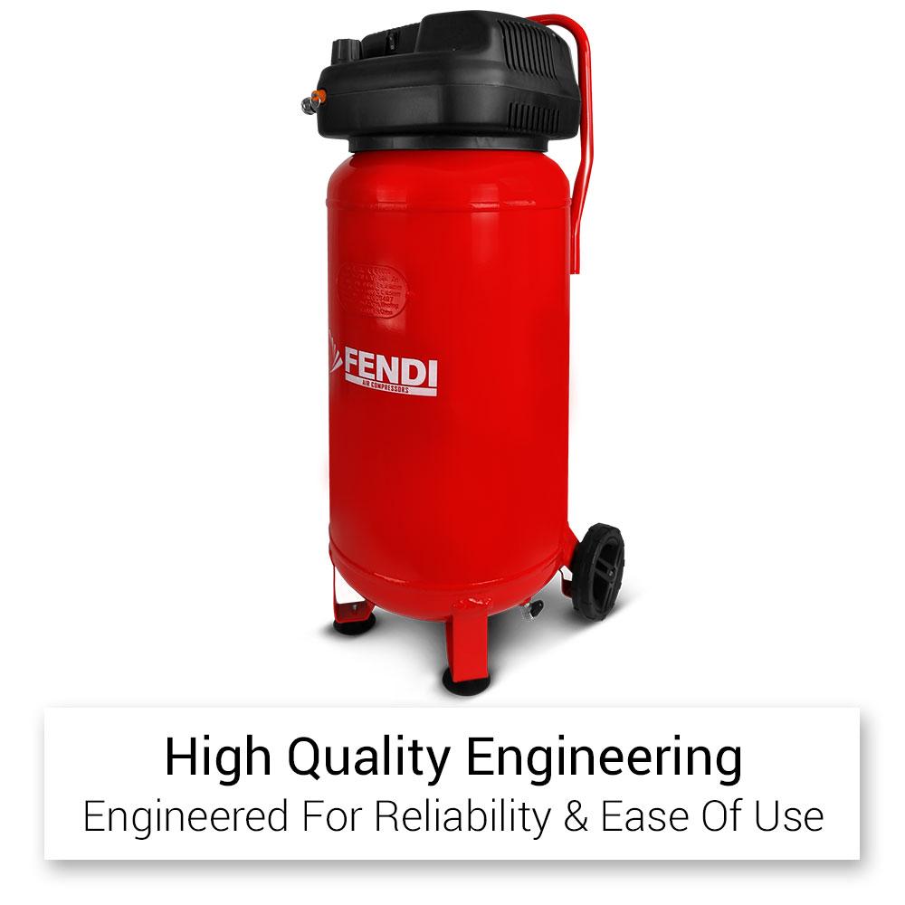 Fendi Air Compressor 50L 2HP FEN50 Oil Free Compact Portable Air Tank Upright