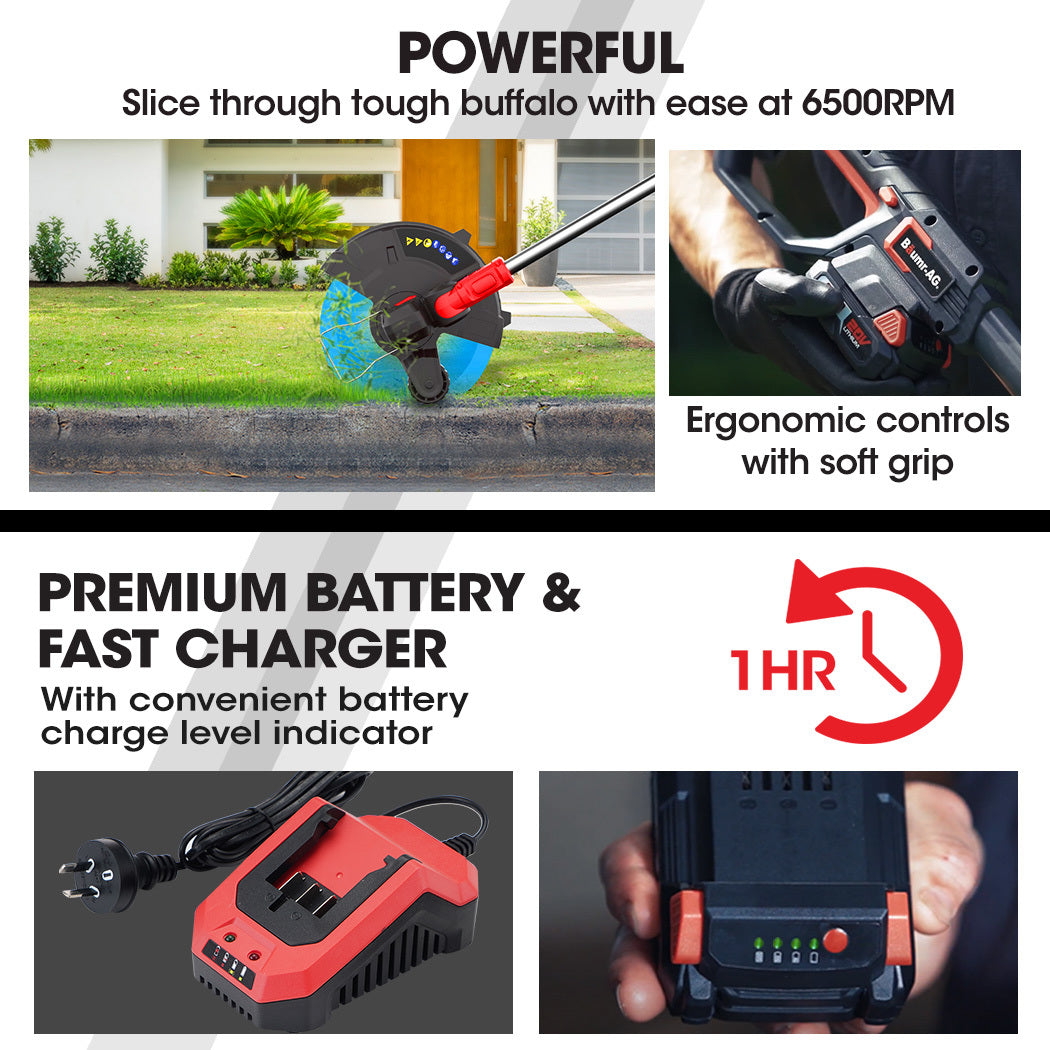 Baumr-AG 20V Cordless Whipper Snipper | Leaf Blower Combo