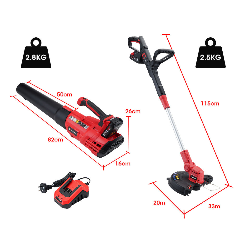 Baumr-AG 20V Cordless Whipper Snipper | Leaf Blower Combo