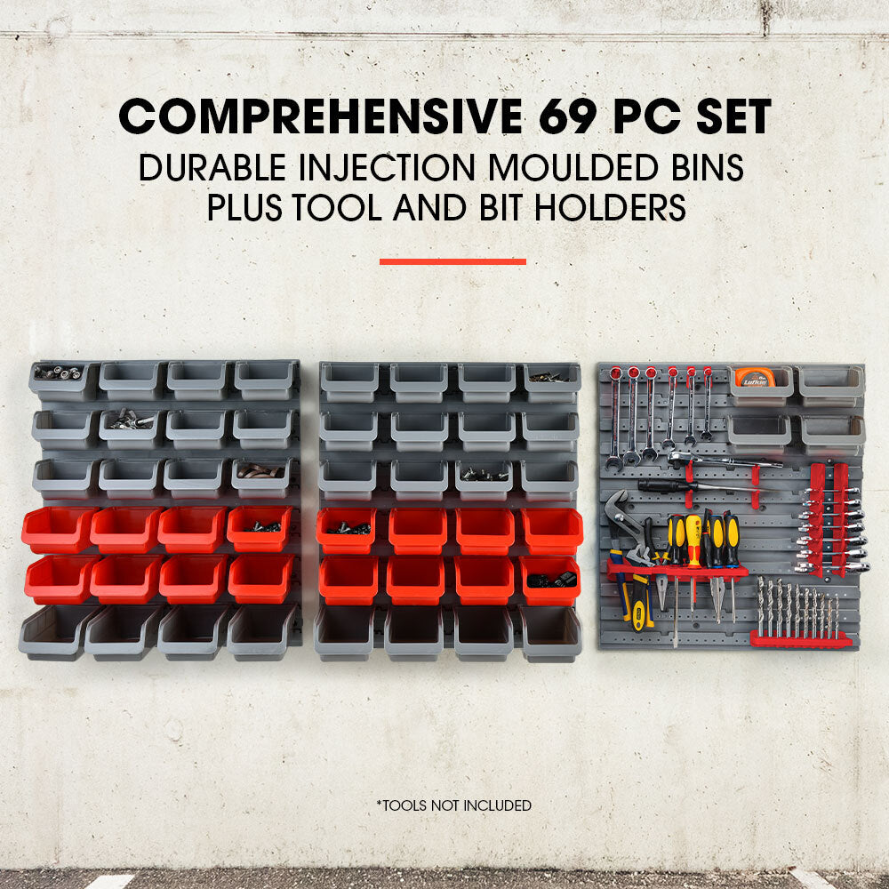 Baumr-AG 69pc Wall Mount Tool | Parts Storage Rack