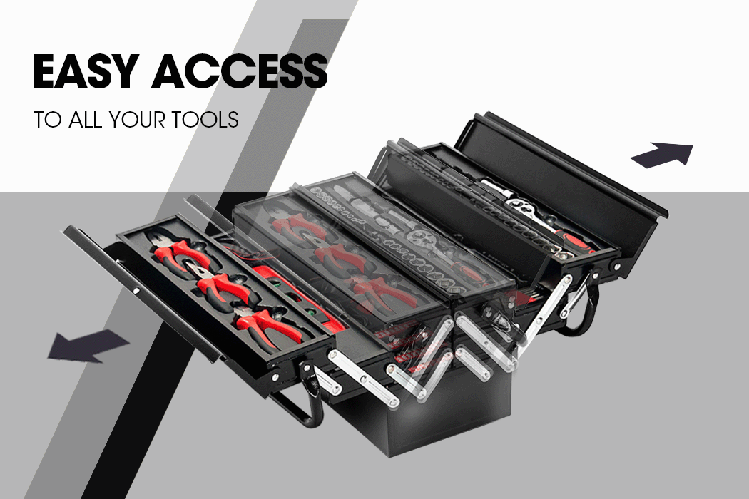 Bullet 118pc Tool Kit Box Set | Comprehensive Household Toolbox