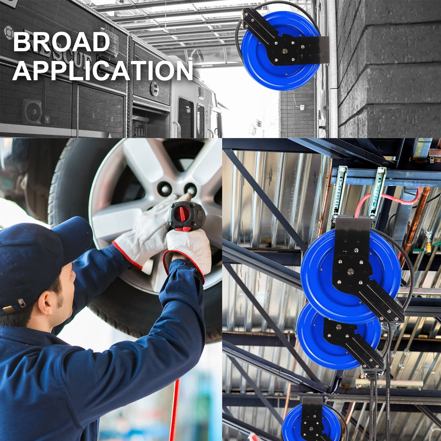 15m Retractable Air Hose Reel | Heavy-Duty Auto Rewind