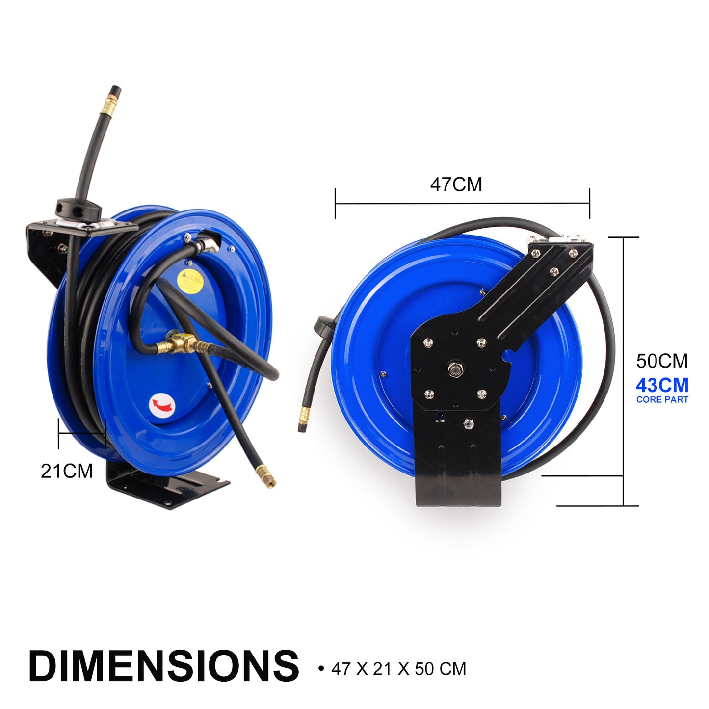 15m Retractable Air Hose Reel | Heavy-Duty Auto Rewind