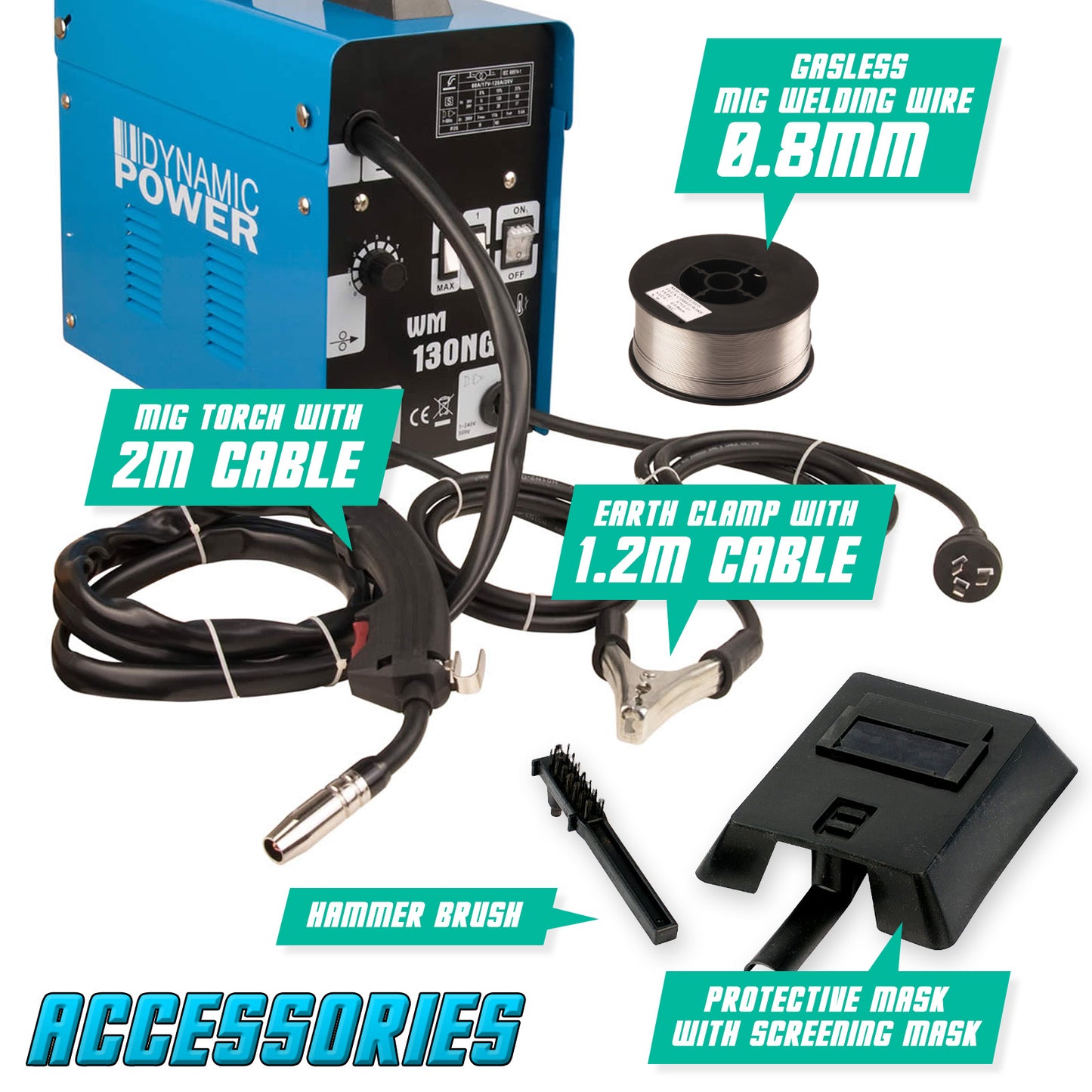 MIG Gasless Welder 130Amp