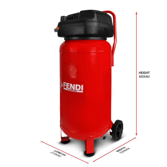 Fendi Air Compressor 50L 2HP FEN50 Oil Free Compact Portable Air Tank Upright