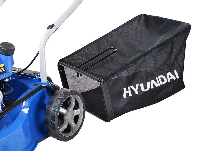 Hyundai Lawn Mower 16" Petrol - Push Mower Powerful 79cc HYM400P